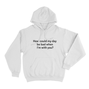 Bad Lyric Unsiex Hoodie White