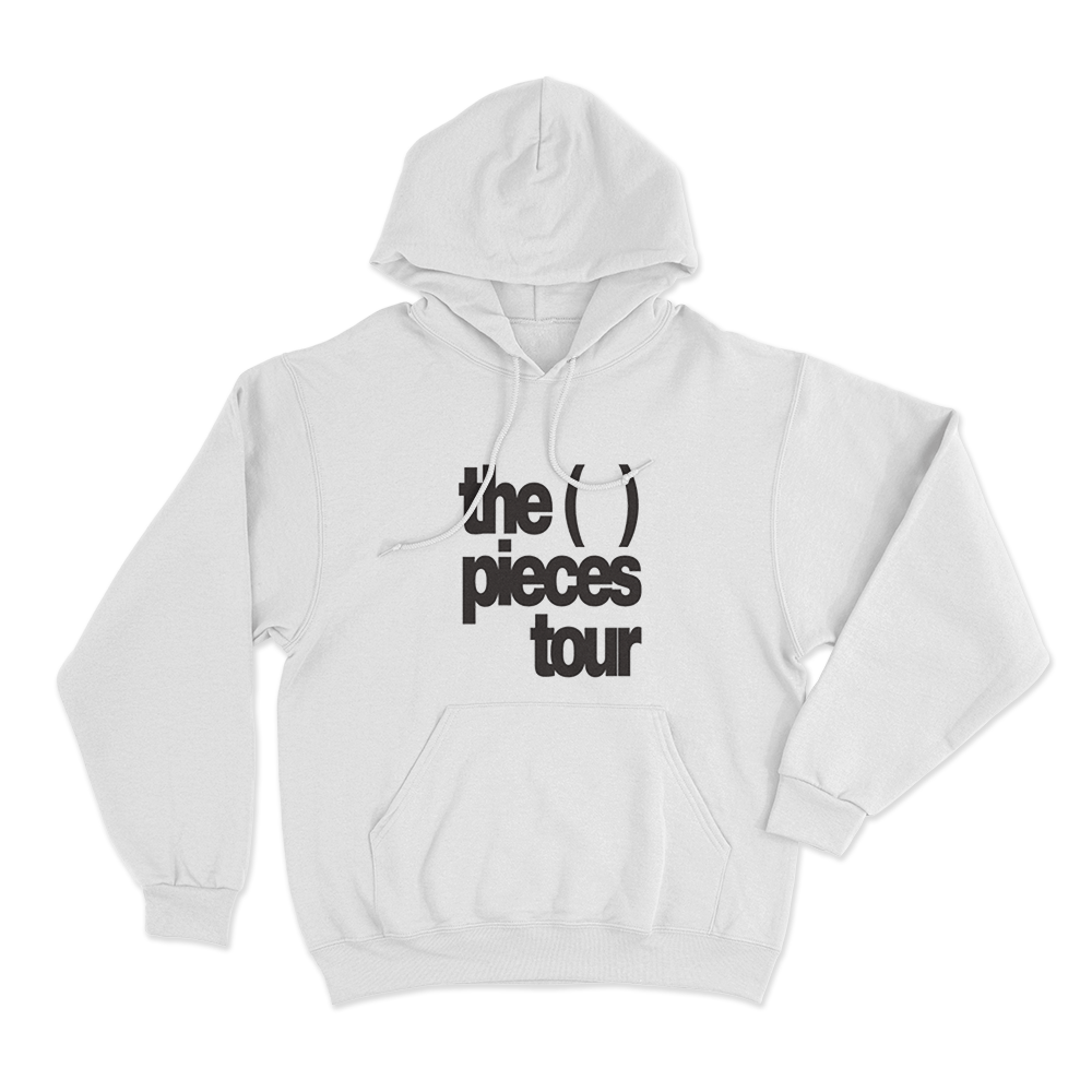 The Pieces Tour Unisex Hoodie White The Pieces Tour Unisex Hoodie White