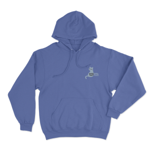 Wave To Earth Cat Unisex Hoodie Blue