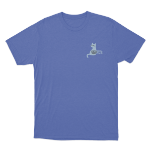 Wave To Earth Cat Unisex T Shirt Blue