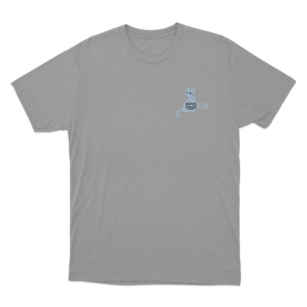 Wave To Earth Cat Unisex T Shirt Grey Wave To Earth Cat Unisex T Shirt Grey