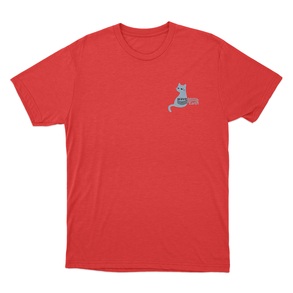 Wave To Earth Cat Unisex T Shirt Red Wave To Earth Cat Unisex T Shirt Red