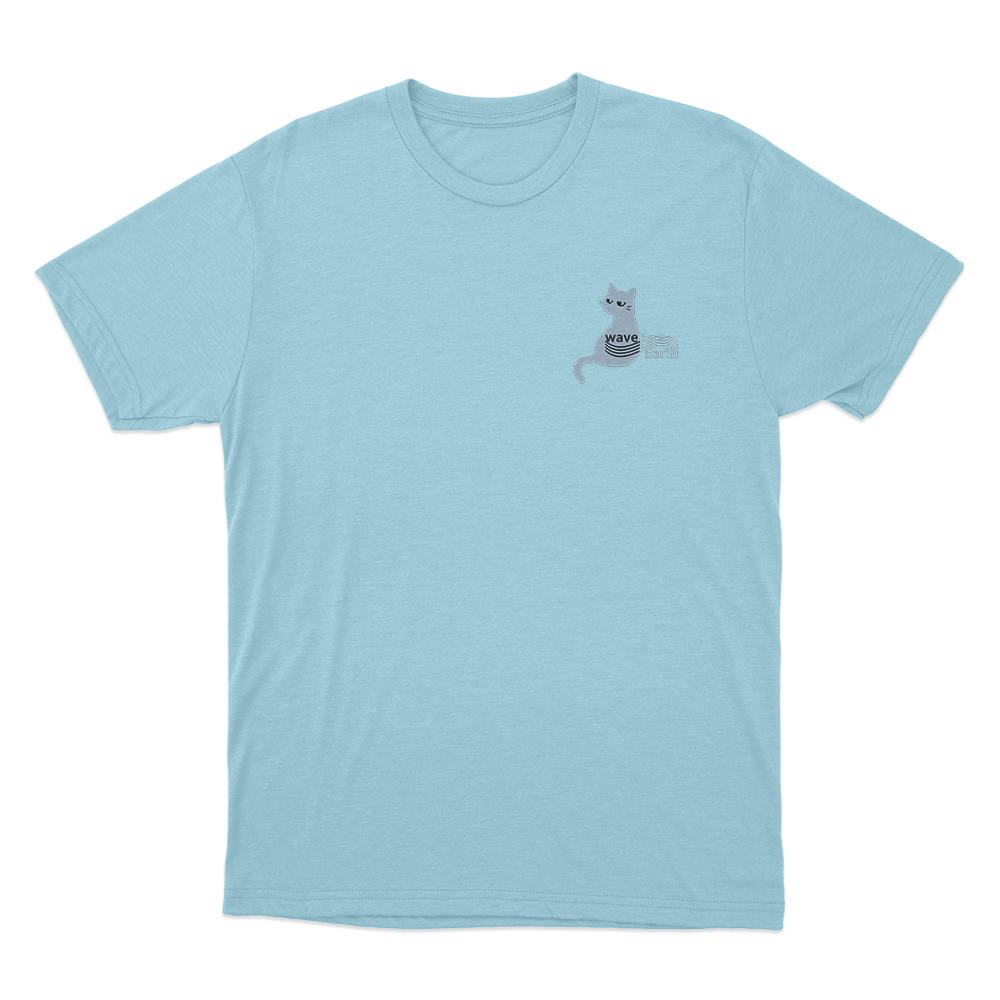 Wave To Earth Cat Unisex T Shirt Sky Blue Wave To Earth Cat Unisex T Shirt Sky Blue