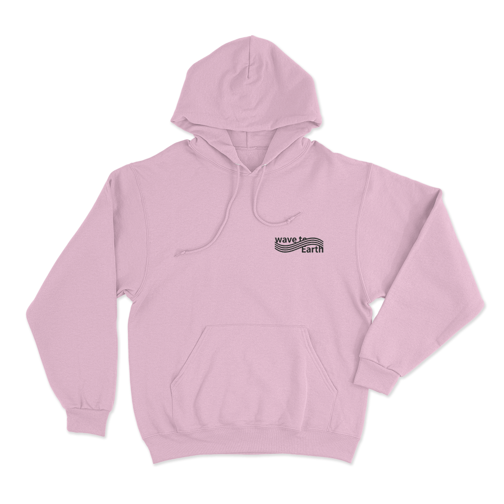Wave To Earth Logo Unisex Hoodie Pink Wave To Earth Logo Unisex Hoodie Pink