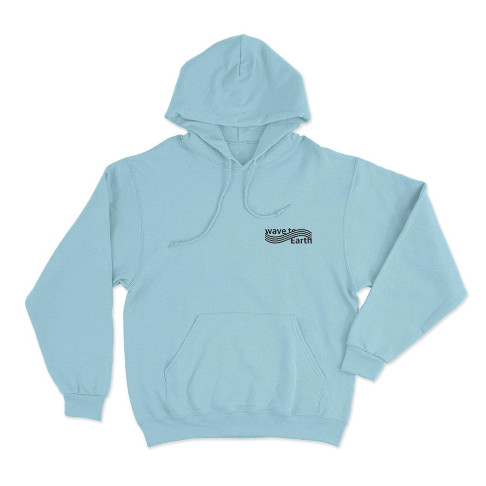 Wave To Earth Logo Unisex Hoodie Sky Blue Wave To Earth Logo Unisex Hoodie Sky Blue