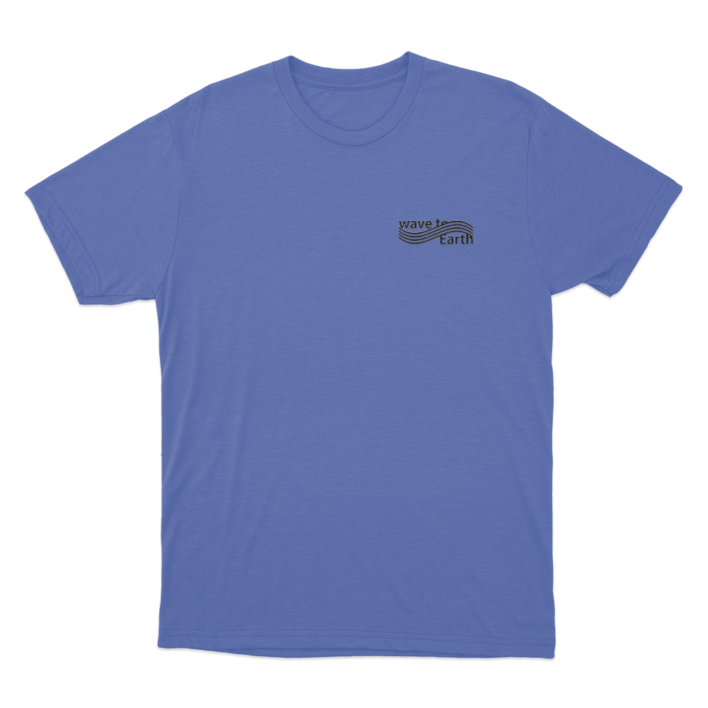 Wave To Earth Logo Unisex T Shirt Blue Wave To Earth Logo Unisex T Shirt Blue