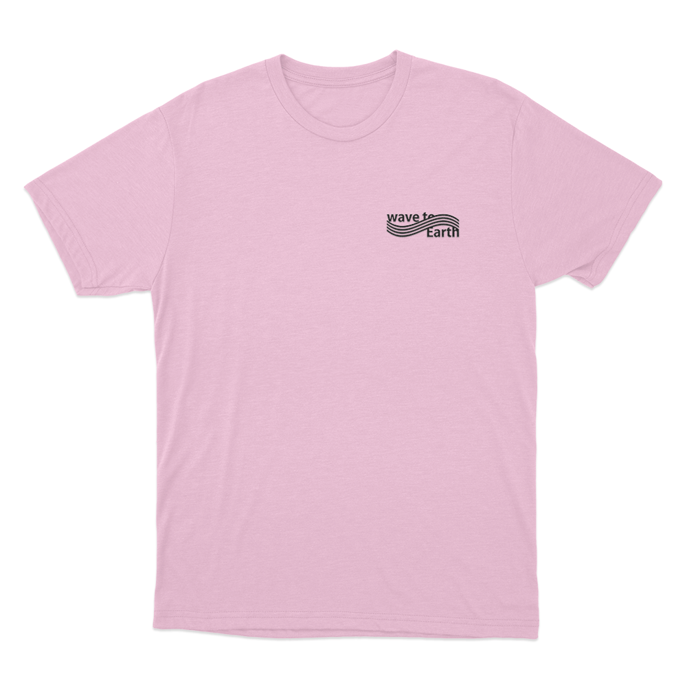 Wave To Earth Logo Unisex T Shirt Pink Wave To Earth Logo Unisex T Shirt Pink