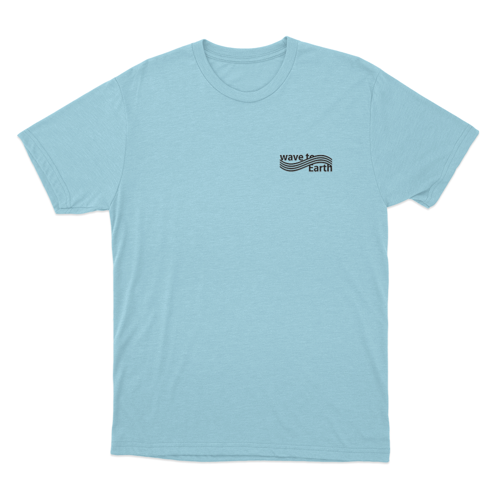 Wave To Earth Logo Unisex T Shirt Sky Blue Wave To Earth Logo Unisex T Shirt Sky Blue