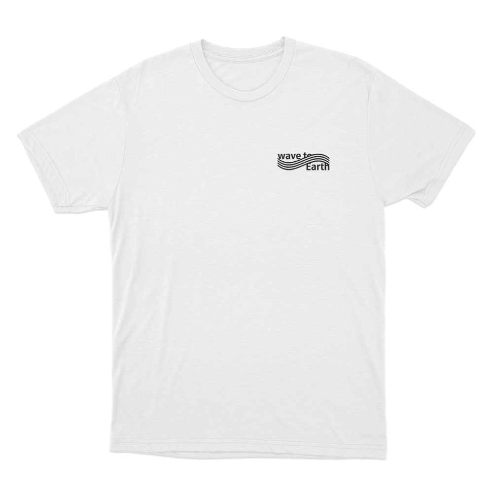 Wave To Earth Logo Unisex T Shirt White Wave To Earth Logo Unisex T Shirt White